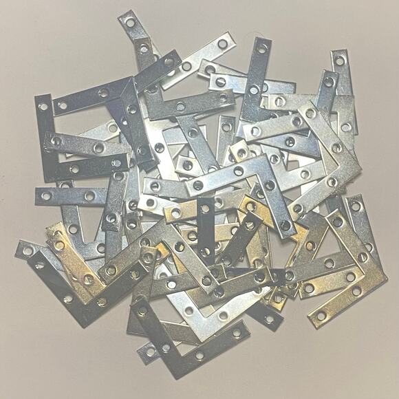 50 pcs New 2"x2" Flat Corner L-Shape Brackets, Right Angle Braces, Joints - Picture 3 of 3